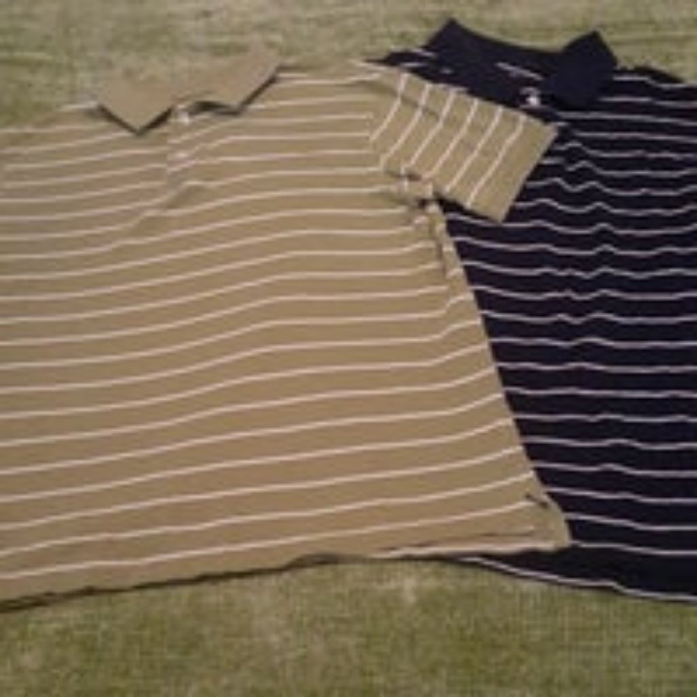 2 Boy's Old Navy Stripe Polo Shirts M-L